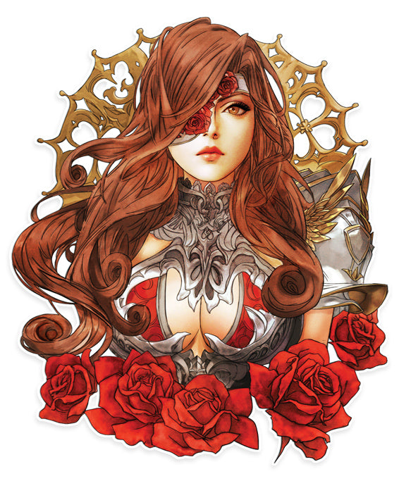 Final Fantasy IX Watercolor Beatrix Die Cut Sticker