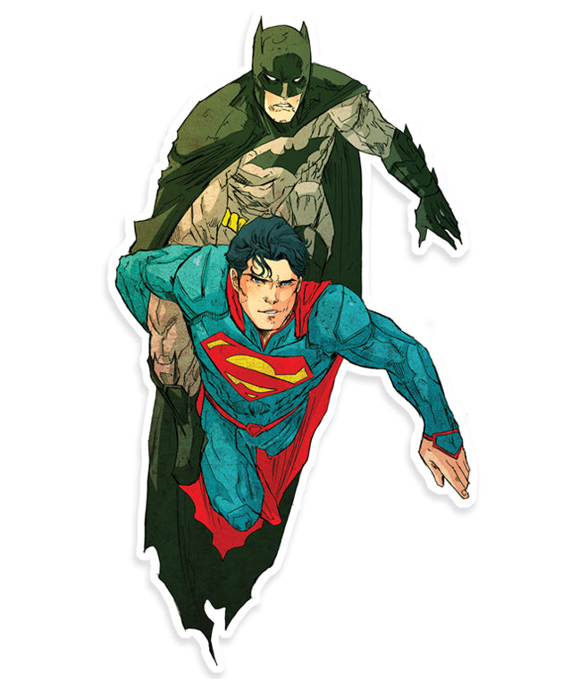 Batman & Superman Selfie Die Cut Sticker