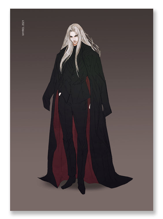Final Fantasy VII Suitphiroth Sephiroth Print OUTLET