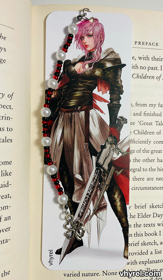 Final Fantasy XIII Warrior Lightning Bookmark Beaded