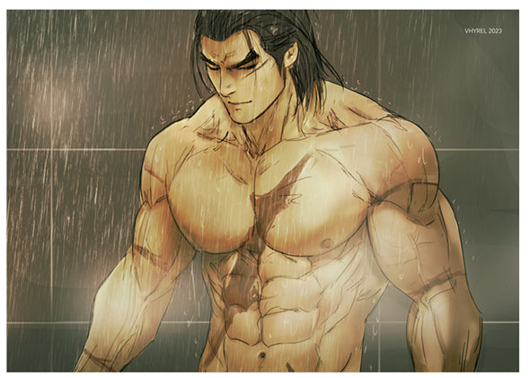 Tekken Showering Kazuya Print OUTLET