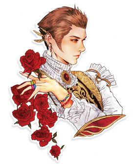 Final Fantasy XII Watercolor Balthier Die Cut Sticker