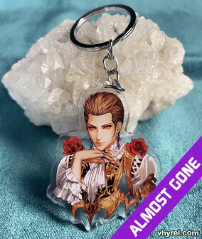 Final Fantasy XII Balthier Keychain Double Sided + Double Protection Clear Acrylic