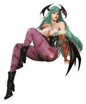 Darkstalkers Morrigan Die Cut Sticker