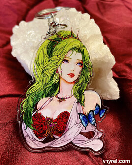 Final Fantasy VI Terra Keychain Double Sided Clear Acrylic Glossy