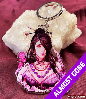 Final Fantasy X Lulu Keychain Double Sided Clear Acrylic Glossy