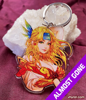 Final Fantasy X Rikku Keychain Double Sided Clear Acrylic Glossy