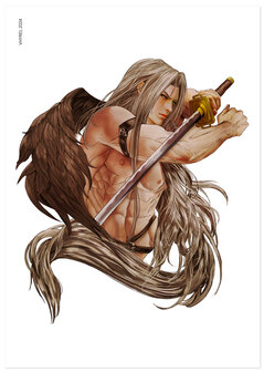 Final Fantasy VII Sephiroth Portrait Print