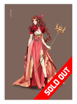 Final Fantasy VII Mage Aerith Redesign Print