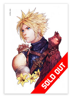 Final Fantasy VII Watercolor Cloud Print