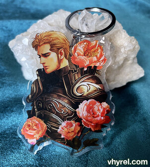 Final Fantasy XII Gabranth Portrait Keychain Double Sided + Double Protection Clear Acrylic