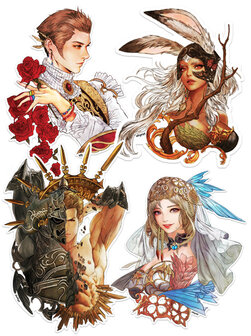 Final Fantasy XII Balthier, Fran, Gabranth, Ashe Sticker Set