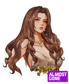 Final Fantasy VII Loveless Aerith Portrait Die Cut Sticker