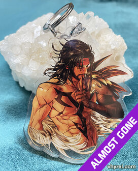 Final Fantasy X Jecht Portrait Keychain Double Sided + Double Protection Clear Acrylic