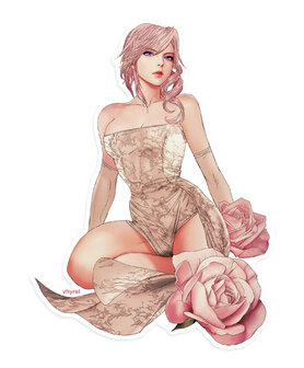 FFXIII Lightning Valentine&#039;s Day Die Cut Sticker