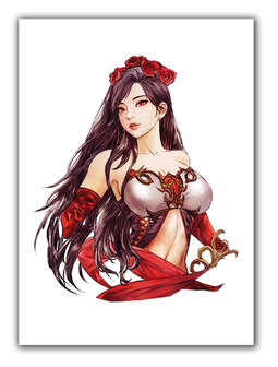 Final Fantasy VII Watercolor Tifa Lockhart Print Canvas