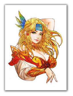 Final Fantasy X Watercolor Rikku Print Canvas