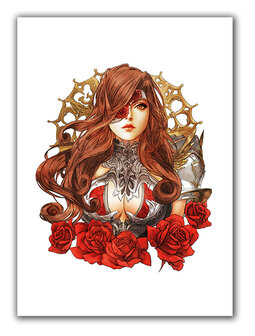 Final Fantasy IX Watercolor Beatrix Print Canvas