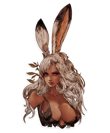 Final Fantasy XII Fran Portrait Die Cut Sticker