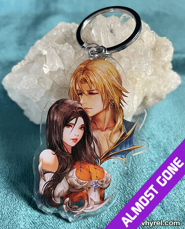 Final Fantasy IX Zidane Dagger Keychain Double Sided + Double Protection Clear Acrylic