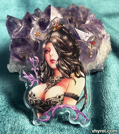 Final Fantasy X Lulu Clear Acrylic Pin