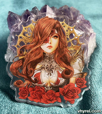 Final Fantasy IX Beatrix Clear Acrylic Pin