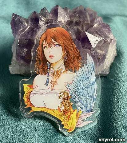 Final Fantasy X Yuna Clear Acrylic Pin