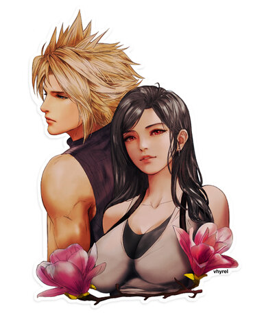 Final Fantasy VII Cloud Tifa Die Cut Sticker