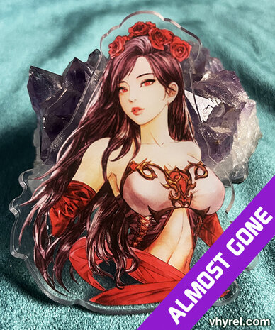 Final Fantasy VII Watercolor Tifa Lockhart Clear Acrylic Pin