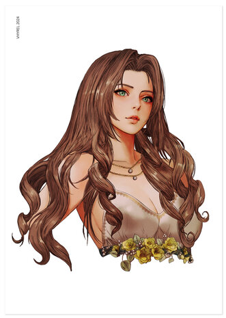 Final Fantasy VII Loveless Aerith Portrait Print