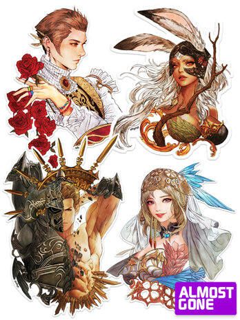 Final Fantasy XII Balthier, Fran, Gabranth, Ashe Sticker Set