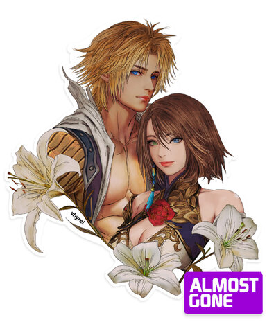 Final Fantasy X Tidus Yuna Portrait Die Cut Sticker