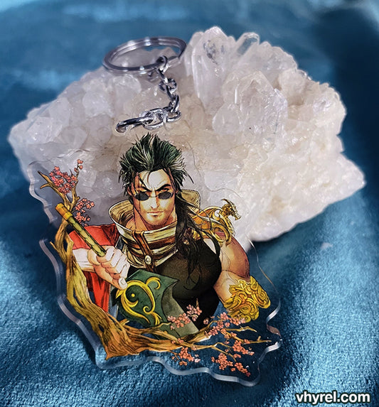 Final Fantasy X Auron Keychain Double Sided Acrylic