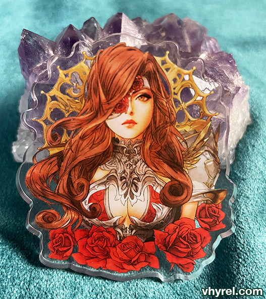 Final Fantasy IX Beatrix Clear Acrylic Pin