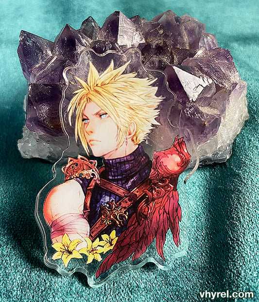 Final Fantasy VII Cloud Clear Acrylic Pin