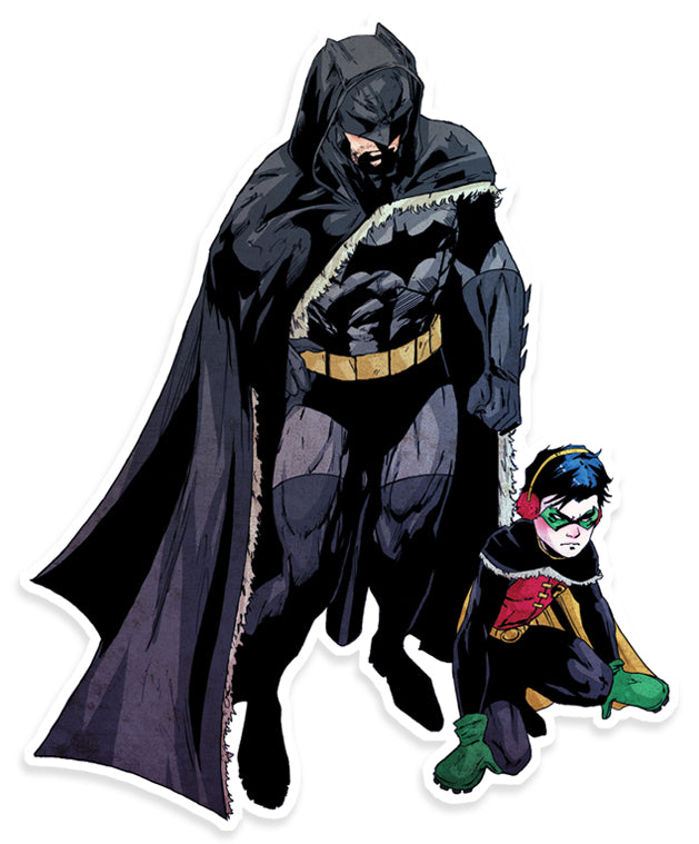 Batman & Robin Winter Die Cut Sticker