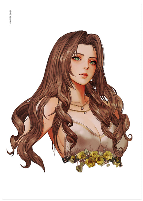 Final Fantasy VII Aerith Portrait Print