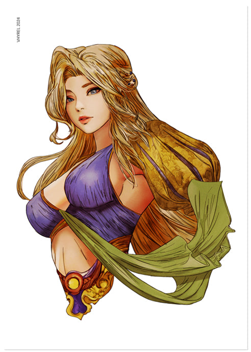 Final Fantasy VI Celes Portrait Print