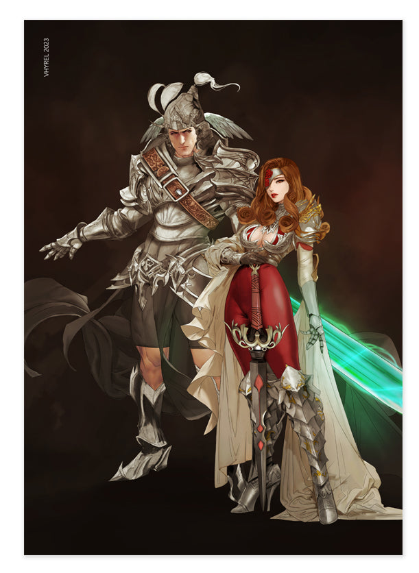 Final Fantasy IX Steiner Beatrix Print OUTLET