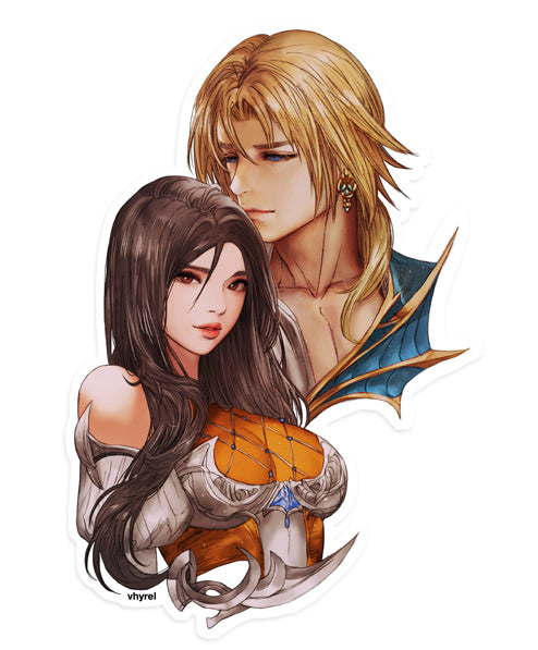 Final Fantasy IX Garnet/Zidane Die Cut Sticker