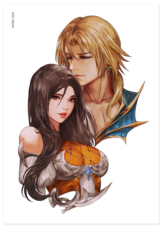 Final Fantasy IX Zidane & Dagger Print OUTLET