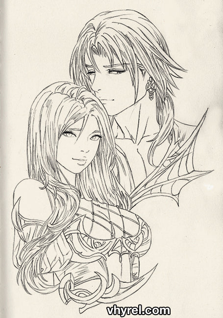 Final Fantasy IX Zidane & Dagger Original Art