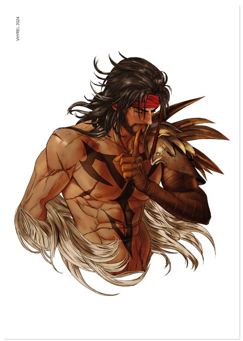Final Fantasy X Jecht Portrait Print