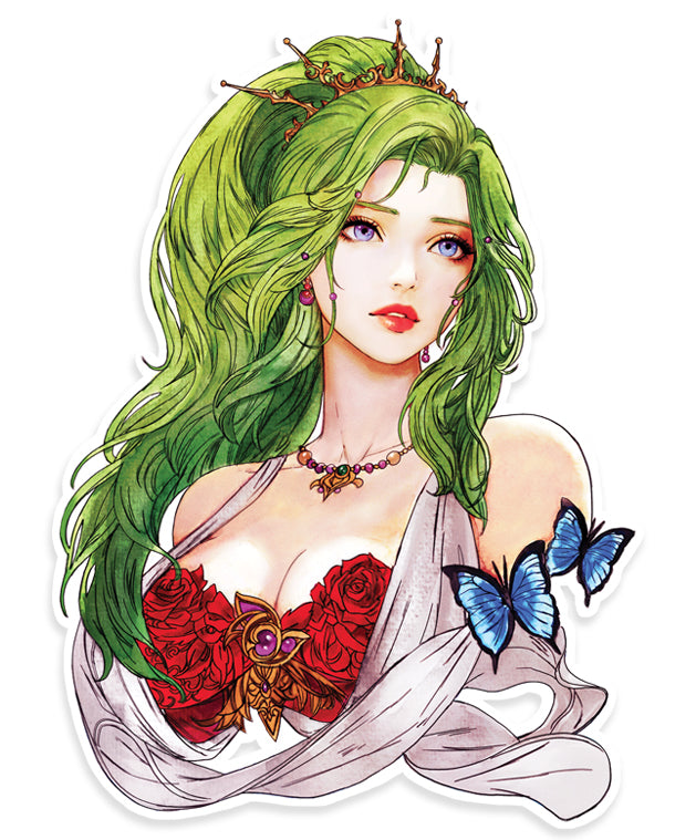 Final Fantasy VI Watercolor Terra Die Cut Sticker