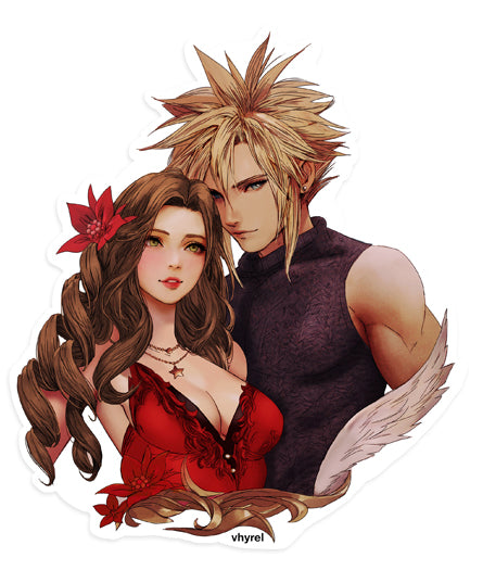 Final Fantasy VII Cloud/Aerith Die Cut Sticker