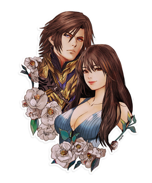 Final Fantasy VIII Squall/Rinoa Die Cut Sticker