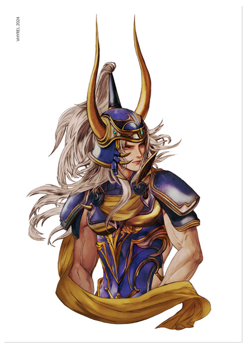 Final Fantasy I Warrior of Light Portrait Print