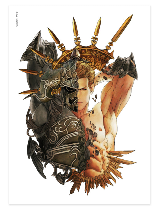 Final Fantasy XII Watercolor Gabranth Print OUTLET