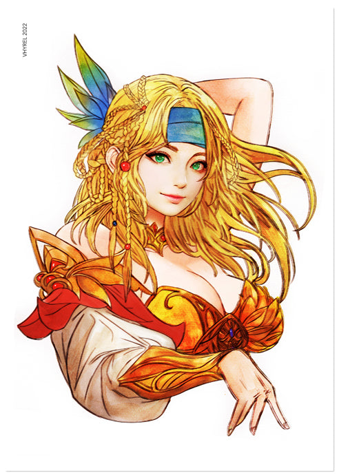 Final Fantasy X Watercolor Rikku Print