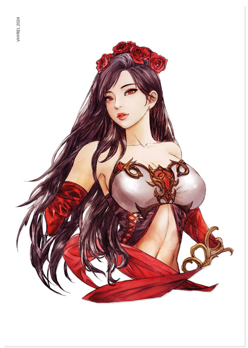 Final Fantasy VII Watercolor Tifa Print